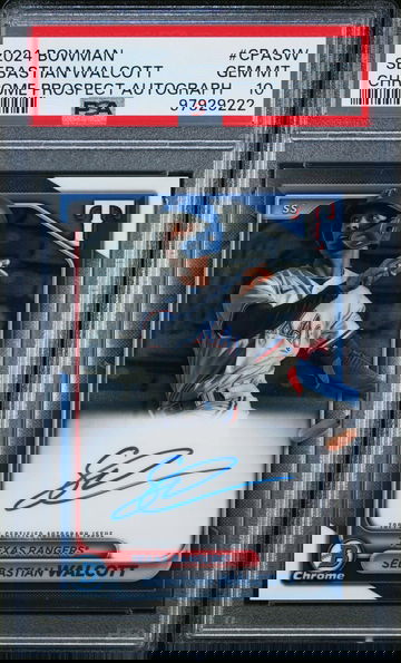 2024 Topps Bowman Chrome Prospect Autograph Sebastian Walcott #CPA-SW PSA 10