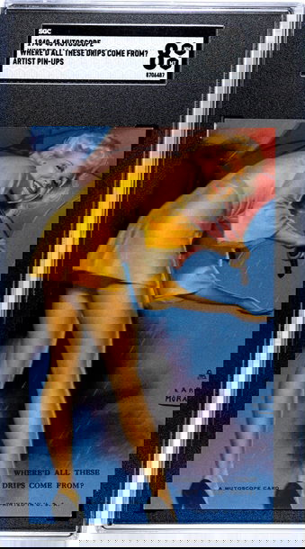 1940-45 Mutoscope Artist Pin-ups Where'd All These Drips Come From? SGC 8 NM/MT