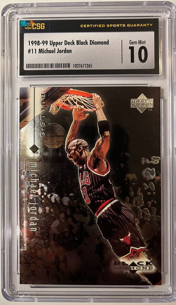 Michael Jordan 1998 UD Black Diamond #11 CSG 10