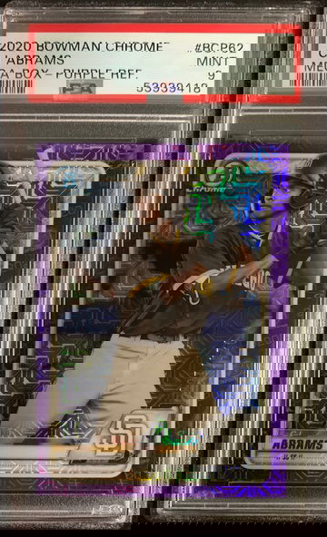2020 Bowman Chrome CJ Adams Mega Box Purple Refractor /250  PSA 10