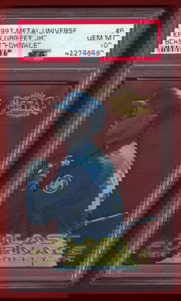 1997 METAL UNIVERSE KEN GRIFFEY JR. PSA 10 FURNACE BLAST INSERT CARD #6!