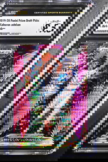 2019-20 Panini Prizm Draft Picks #13 Cameron Johnson Pink Pulsar CSG 9.5