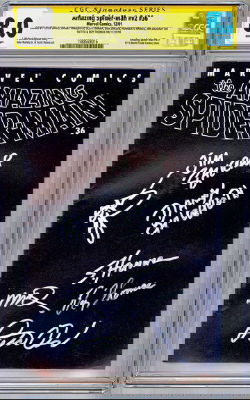 AMAZING SPIDER-MAN #36 CGC-SS 8.0 *WORLD TRADE CENTER 911 TRIBUTE* SIGND 7X 2001