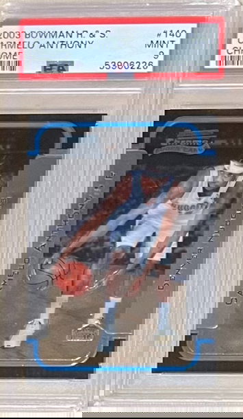 2003 Bowman Chrome Carmelo Anthony Rookies and Stars #140 PSA 9