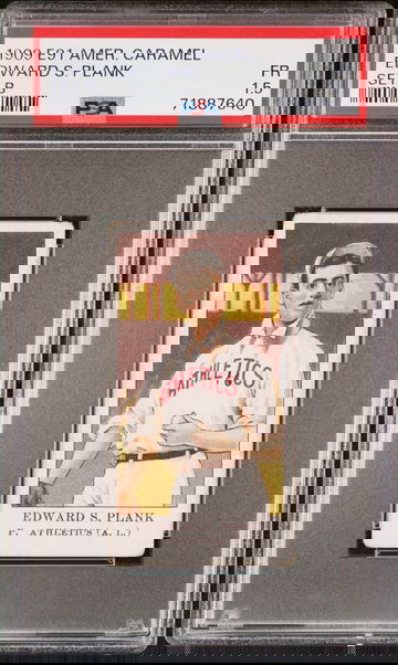 Eddie Plank 1909 E91 American Caramel Set B Athletics HOF PSA 1.5