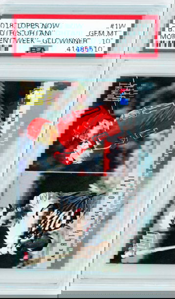 2018 Topps Now #1W Moment of the Week-GOLD WINNER Shohei Ohtani PSA 10 GEM MINT!