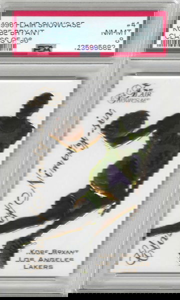 HOF Kobe Bryant 1996 Flair Showcase #4 CLASS OF '96 ROOKIE CARD PSA 8 NICE!