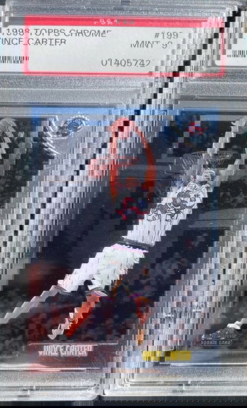 Vince Carter 1998-99 topps chrome rc rookie psa 9