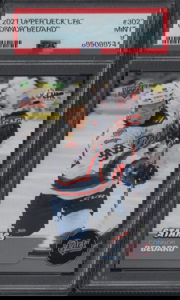 2021 Upper Deck CHL #302 Connor Bedard Rookie PSA 9 Mint