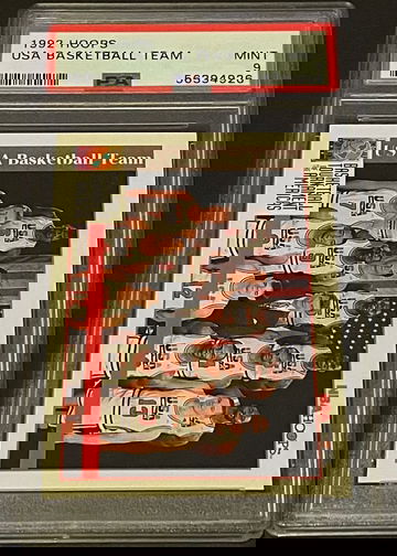 1992 NBA HOOPS USA BASKETBALL TEAM PSA 9 MINT
