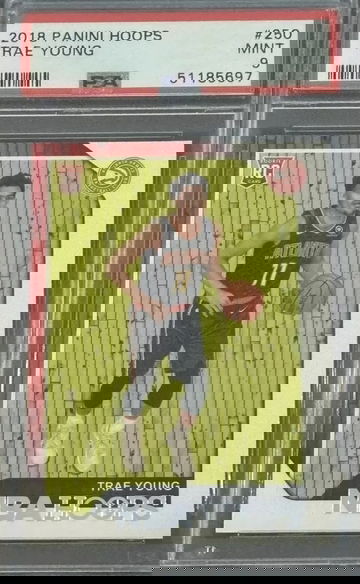 2018-19 Trae Young Panini NBA Hoops #250 Rookie Card RC PSA 9
