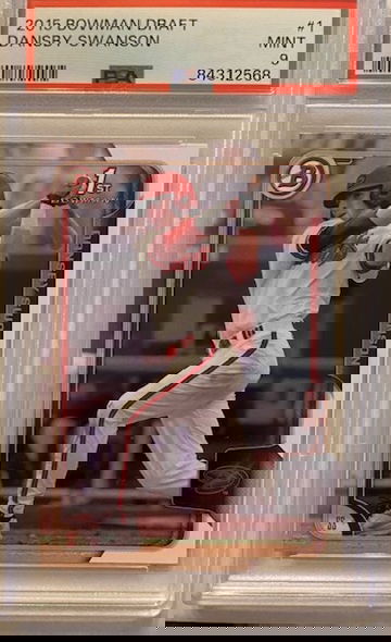 Dansby Swanson 2015 Rookie #1  Bowman Draft  PSA 9