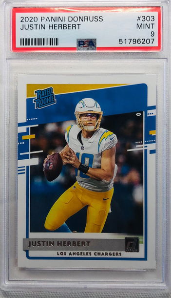 2920 Donruss Justin Herbert Mint 9