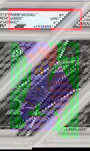 LeBron James 2019 Mosaic Green Mosaic PSA 9