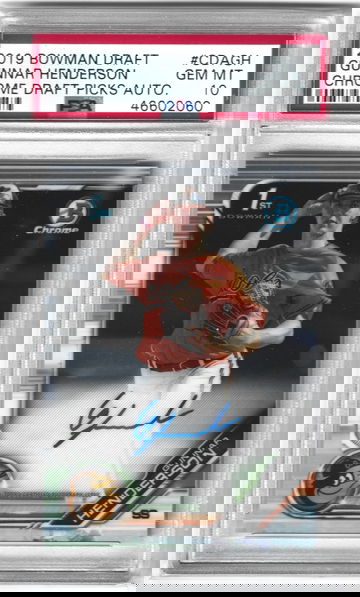 2019 Bowman Draft Gunnar Henderson Auto PSA 10