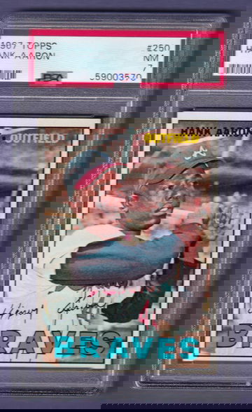 1967 Topps #250 Hank Aaron PSA 7