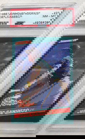 1986 Donruss Rookies Jose Canseco PSA 8