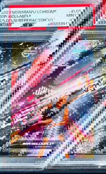 Ron Holland II Superfractor 1/1 Let’s Go! 2023 Bowman U Chrome rookie card PSA 9