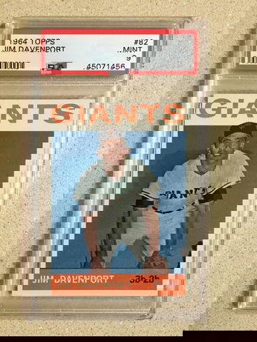 1964 Topps #82 Jim Davenport PSA 9 MINT GIANTS 