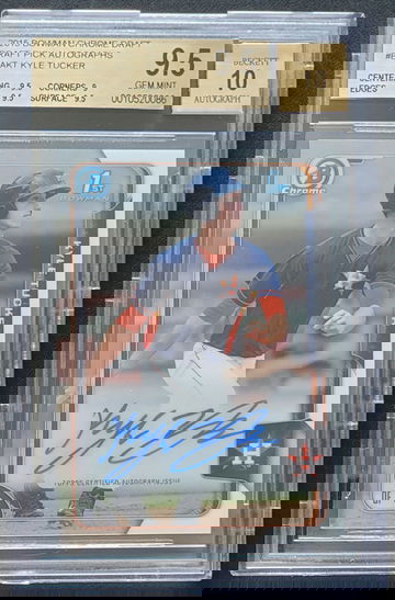 Kyle Tucker 2015 Bowman  Chrome 1st Bowman Auto BGS 9.5 GEM MINT