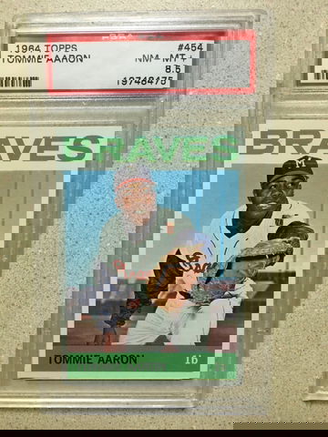 1964 Topps #454 Tommie Aaron PSA 8 . 5 NM-MT+ BRAVES 9