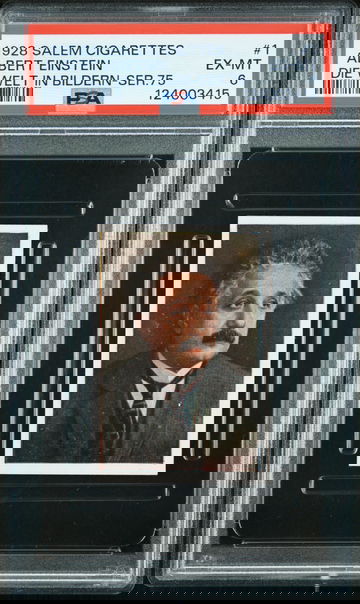  ALBERT EINSTEIN 1928 Salem Cigarettes #1 Die Welt in Bildern Ser 75 Rookie PSA 6