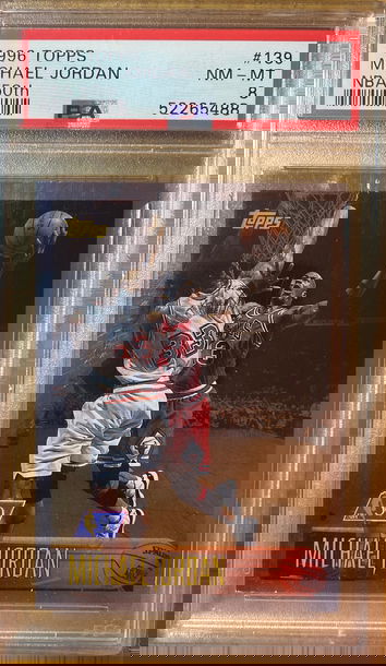1996 Topps Michael Jordan NBA 50th PSA 8