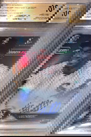 Luis Robert 2018 Bowman Chrome Auto Refractor /499 BGS 10