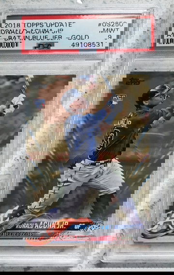 2018 Topps Update Gold Ronald Acuna Jr. PSA 9