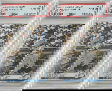 Lot (2) 2019 Topps Chrome Update Fernando Tatis Jr. RC PSA 10