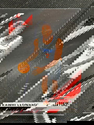 2019 20 Panini Clearly Donruss KAWHI LEONARD Red Parallel /49 #18