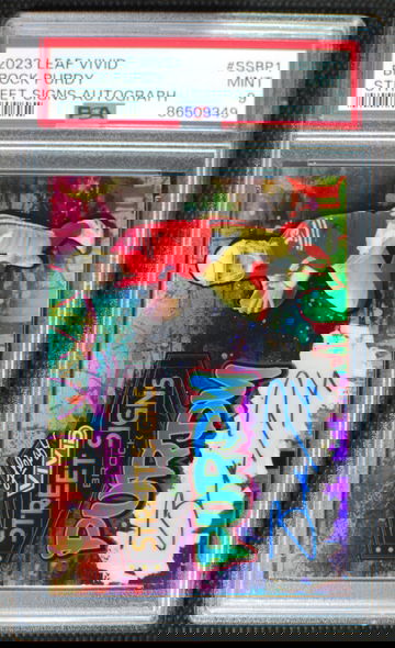 🌟 BROCK PURDY - 2023 Leaf Vivid Street Signs AUTO /10 - PSA 9 POP 1 None Higher