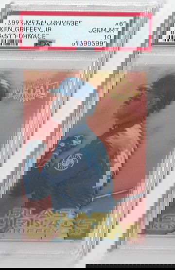 PSA 10 GEM MINT 1997 METAL UNIVERSE KEN GRIFFEY JR BLAST FURNACE #6