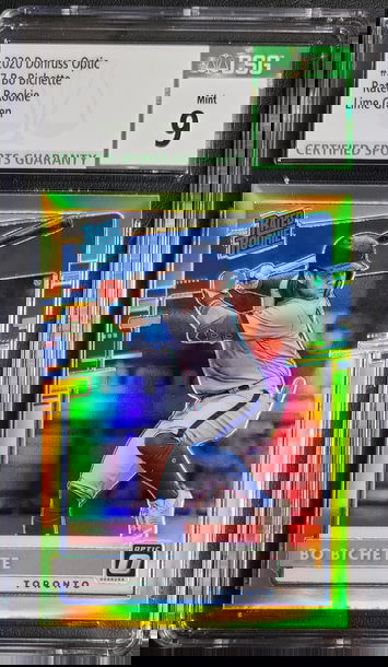 2020 Donruss Optic Lime Green #37 Bo Bichette RC CSG 9 MINT