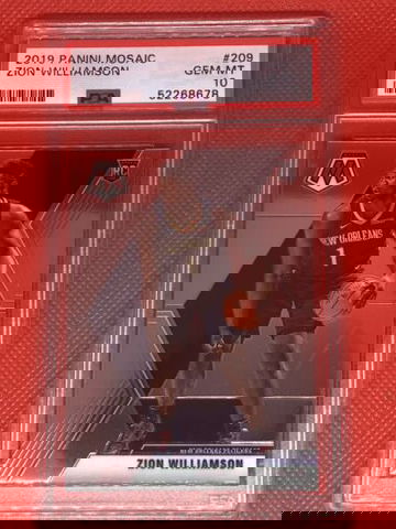 2019 Panini Mosaic Zion Williamson Rookie #209 💎 PSA 10 GEM MT 💎 Invest 📈