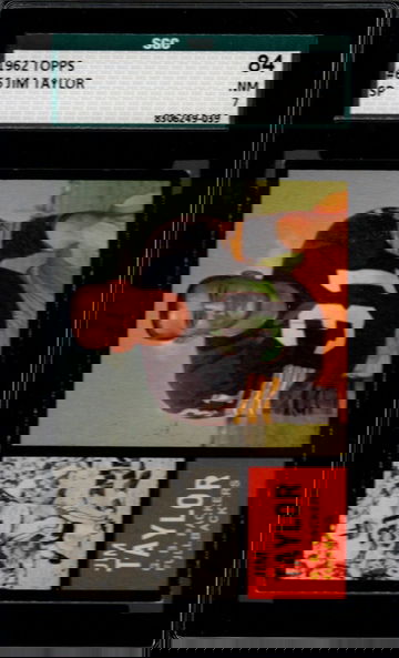 1962 Topps Football #66 Jim Taylor SGC 84 NM 7