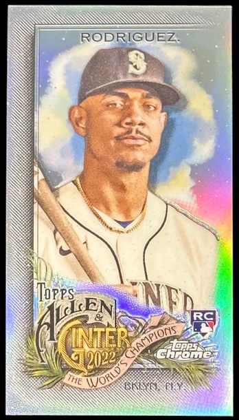 2022 Topps Chrome Allen Ginter Julio Rodriguez Rookie Mini SP Refractor RC #269