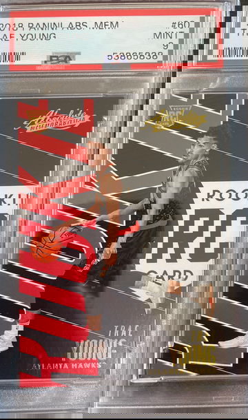 2018 Panini Absolute Memorabilia Trae Young Uncirculated Rookie PSA 9 