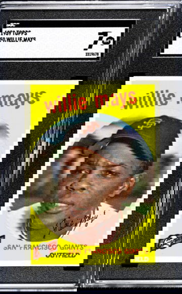 1959 Topps #50 Willie Mays Giants HOF SGC 7 NM SHARP CENTERED