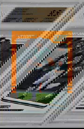 2018 Score First Down Gold /10 Carson Wentz BGS 9.5 Pop 3!!