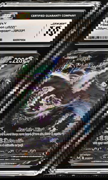 2022 Pokémon Sword & Shield Silver Tempest Alt Art Lugia #186/195 V CGC 10