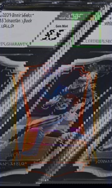 2020 Select Football #153 JONATHAN TAYLOR White DC CSG 9.5