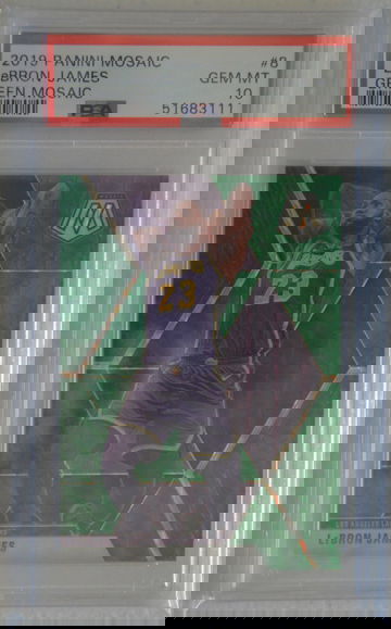 2019 Panini Mosaic Lebron James Green PSA 10 