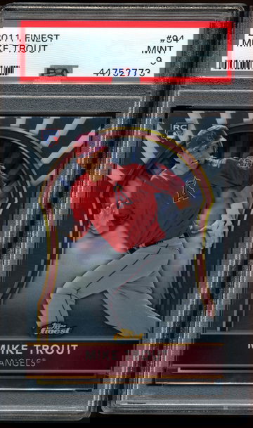 Mike Trout Rookie 2011 Topps Finest PSA 9