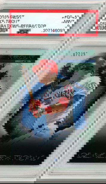 2015 Finest Generations #FG-43 Mike Trout Refractor PSA 9 MINT!