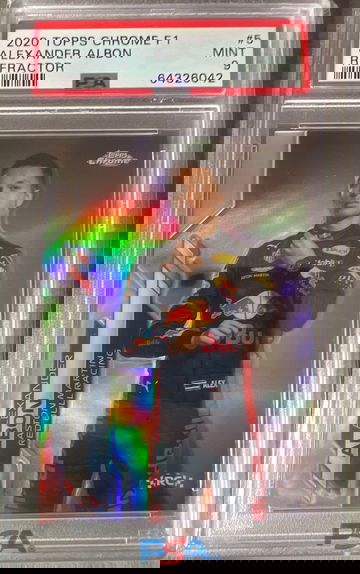 2020 Topps Chrome Alexander Albon Refractor #5 PSA 9 Formula 1 F1