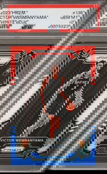 2023 Panini Prizm Red White Blue Victor Wembanyama PSA 10
