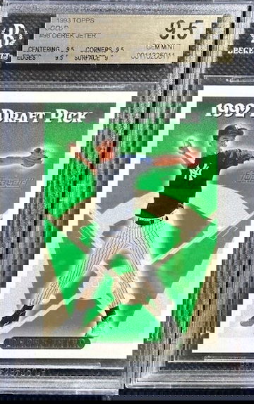 1993 Topps GOLD #98 Derek Jeter RC Rookie BGS 9.5 Gem Mint New York Yankees HOF