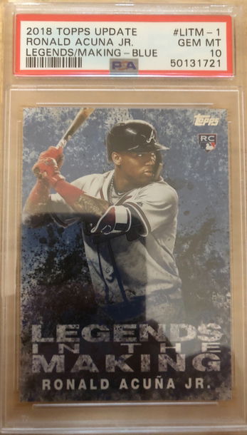 2018 Topps Update Legends in the Making Blue Ronald Acuna PSA 10