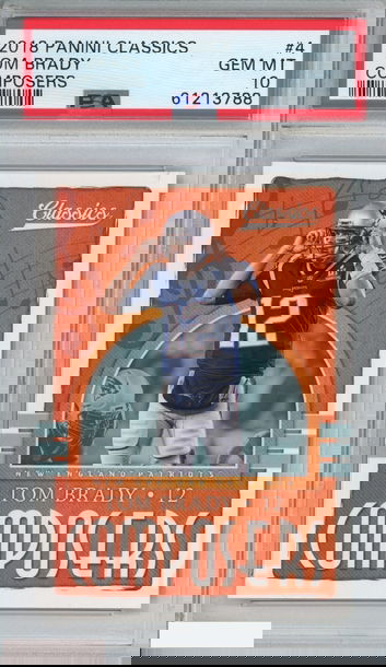 2018 PANINI CLASSICS COMPOSERS TOM BRADY #4 NEW ENGLAND PATRIOTS PSA 10 GEM MT